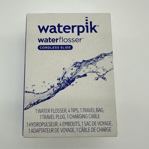 Waterpik Cordless Slide Water Flosser White Blue WF-17CD010-1 New